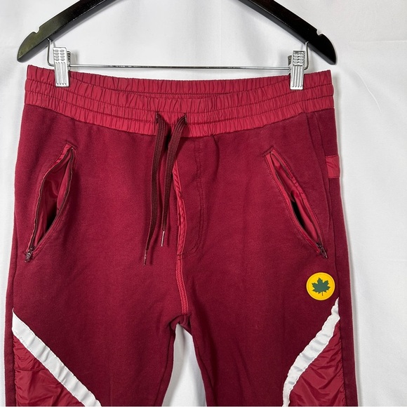 KITH Jackson Pant nylon overlay joggers Landmarks Collection Large burgundy - Picture 8 of 15